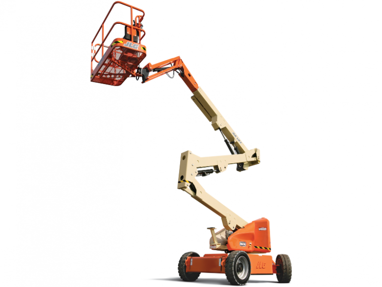 Articulated Man Lift for rent in Abu Dhabi & UAE — Amirah Equipment Rental